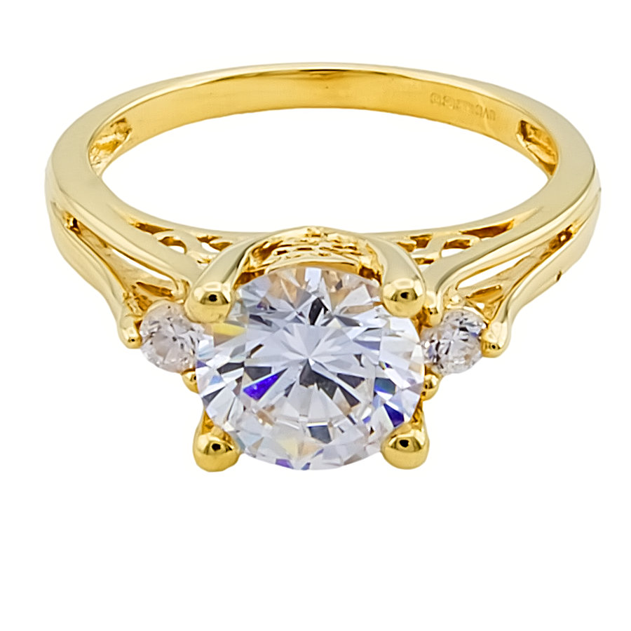 14ct Gold Cubic Zirconia Ring size O